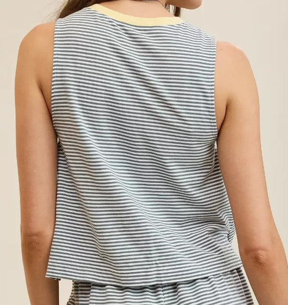 Streifen Traum-Jersey-Pajama-Tanktop