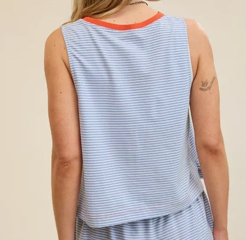 Streifen Traum-Jersey-Pajama-Tanktop